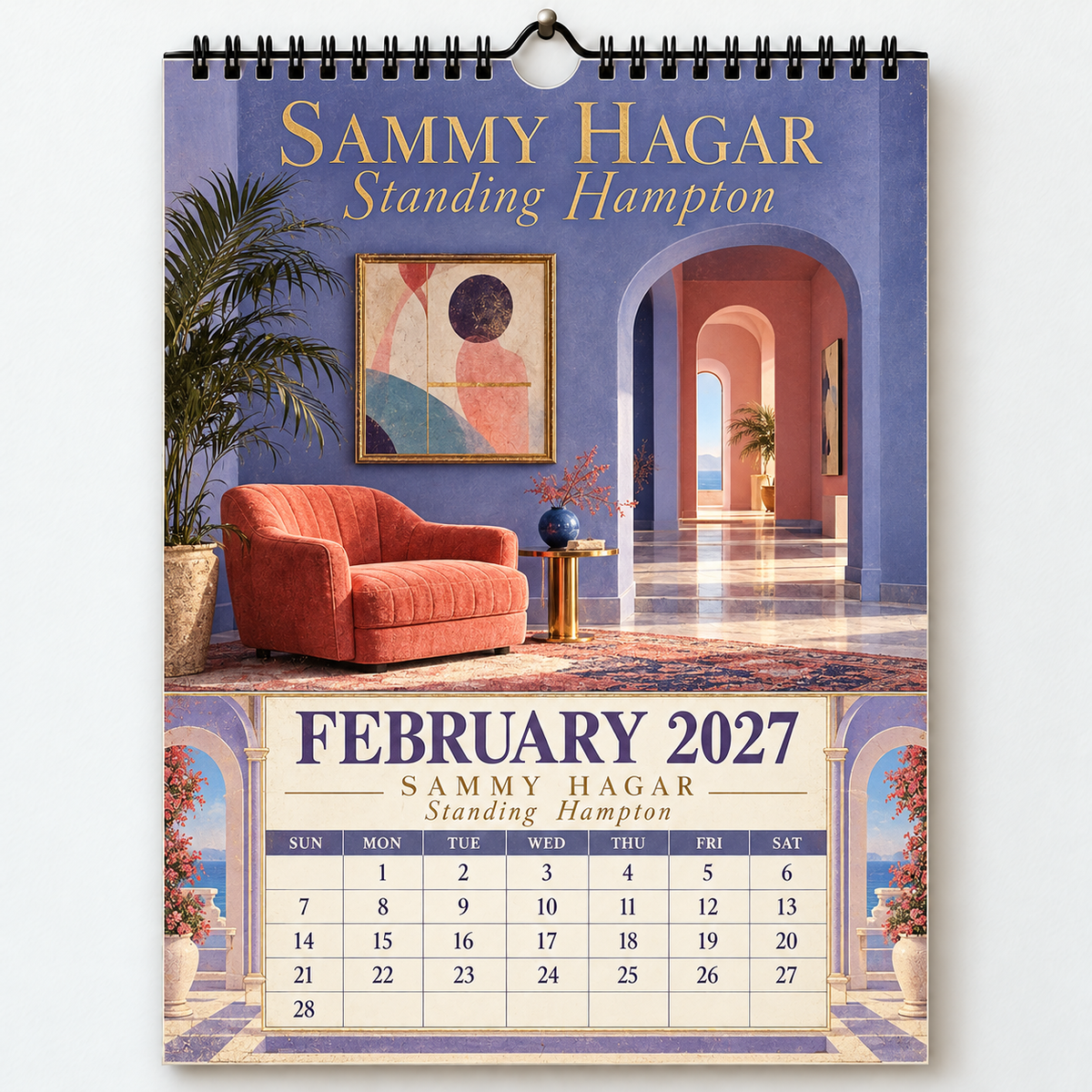 2027 Sammy Hagar Album Cover Wall Calendar – The Red Rocker Classic Rock Music Calendar, Van Halen Band Decor, Nostalgic Gift for Fans