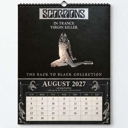 2027 Scorpions Album Cover Wall Calendar – Classic Hard Rock Music Calendar, Still Loving You, Rock You Like a Hurricane, Nostalgic Gift for Fans
