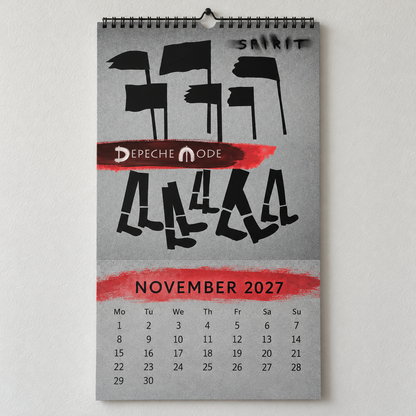 Depeche Mode 2027 Album Covers Wall Calendar - Synth Pop Album Art Poster Calendar, Rock Music Merchandise Fan Holiday Gift