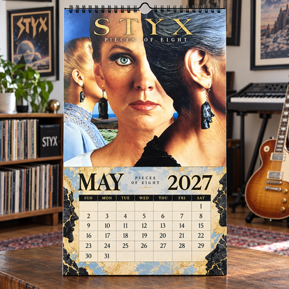 Styx 2027 Album Covers Music Wall Calendar - Timeless Progressive Rock Classic Album Art Hanging Calendar