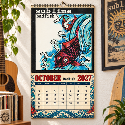 Sublime 2027 Album Covers Music Wall Calendar - Timeless Ska Punk Classic Album Art Hanging Calendar