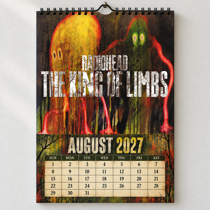 Radiohead 2027 Album Covers Wall Calendar - Alternative Rock Album Art Poster Calendar, Rock Music Fan Holiday Gift