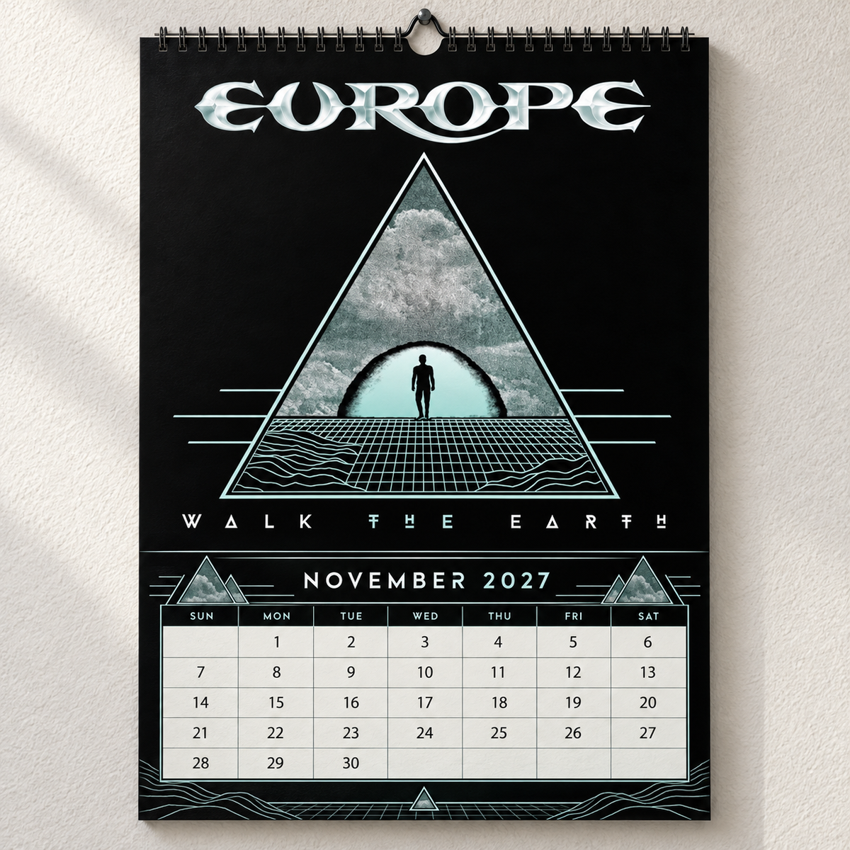 2027 Europe Band Album Cover Wall Calendar – Classic Hard Rock Music Calendar, The Final Countdown, Retro Rock Fan Gift