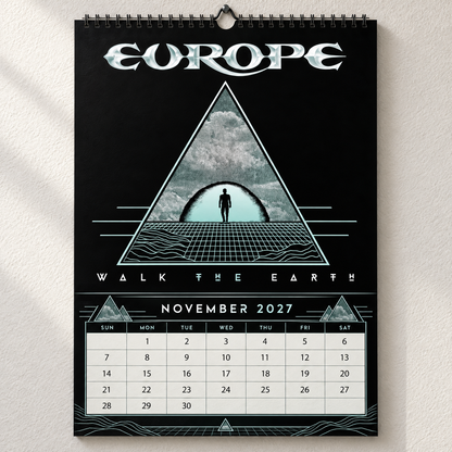 2027 Europe Band Album Cover Wall Calendar – Classic Hard Rock Music Calendar, The Final Countdown, Retro Rock Fan Gift