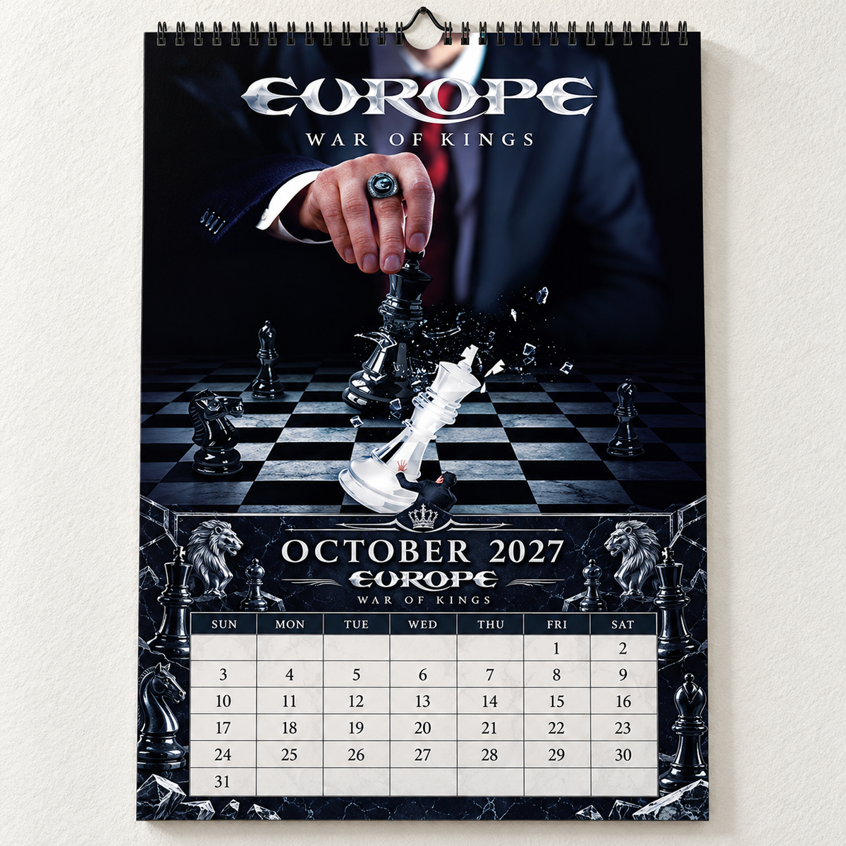 2027 Europe Band Album Cover Wall Calendar – Classic Hard Rock Music Calendar, The Final Countdown, Retro Rock Fan Gift