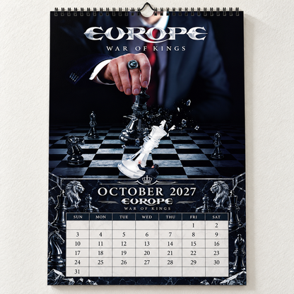 2027 Europe Band Album Cover Wall Calendar – Classic Hard Rock Music Calendar, The Final Countdown, Retro Rock Fan Gift