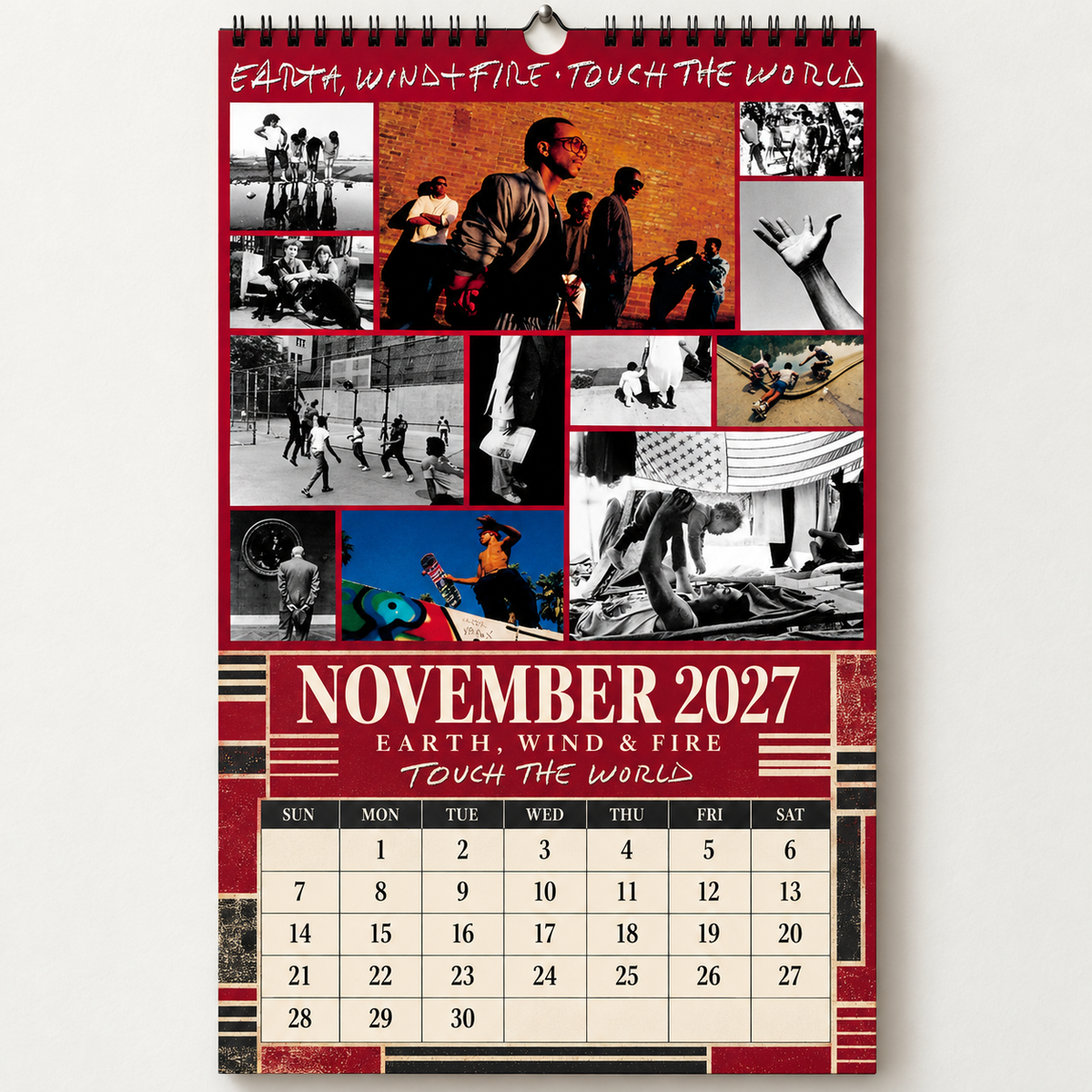 Earth, Wind & Fire 2027 Wall Calendar - Album Cover Collage & Discography Art | Premium Funk Soul Fan Gift & Hanging Decor