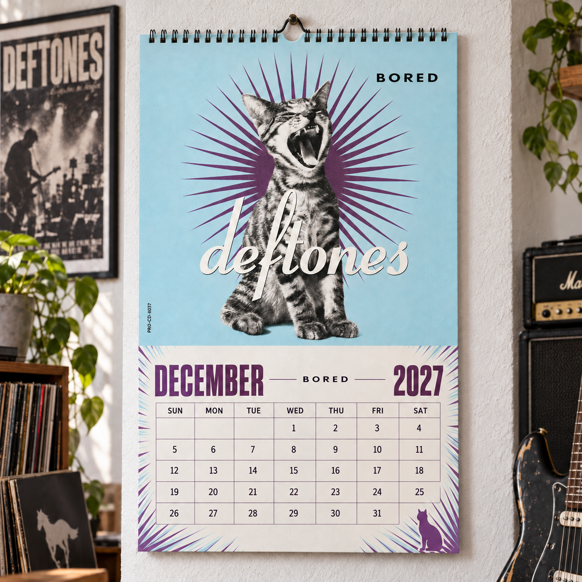 Deftones Album Covers Collage Wall Calendar - 2027 A Year of White Ponies & Diamond Eyes - Perfect Gift for Rock Fans