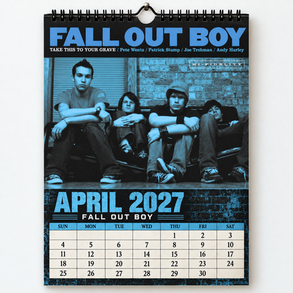 2027 Fall Out Boy Album Cover Wall Calendar – Pop Punk Rock Music Calendar, Thanks for the Memories, Emo Rock Fan Gift