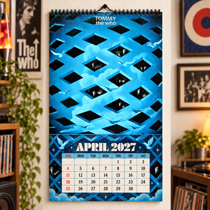 The Who 2027 Album Covers Wall Calendar - Classic Rock Album Art Poster Calendar, Rock Music Merchandise Fan Holiday Gift