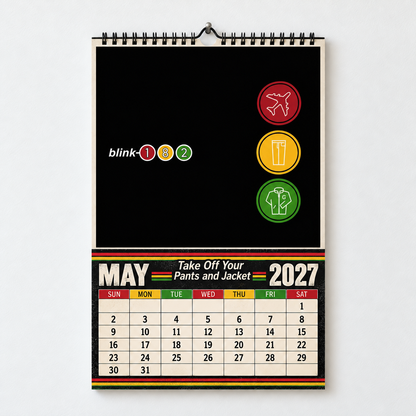 Blink-182 2027 Album Covers Wall Calendar - Pop Punk Album Art Poster Calendar, Rock Music Merchandise Fan Holiday Gift
