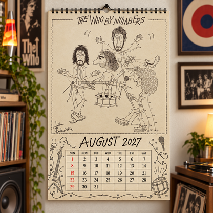 The Who 2027 Album Covers Wall Calendar - Classic Rock Album Art Poster Calendar, Rock Music Merchandise Fan Holiday Gift