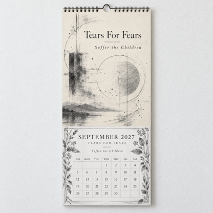 2027 Tears for Fears Album Covers Wall Calendar - Spiral Bound Vintage British New Wave Collector's Calendar - Unique Christmas Stocking Stuffer & Birthday Gift