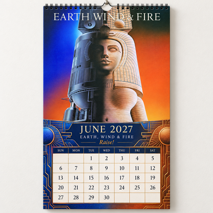 Earth, Wind & Fire 2027 Wall Calendar - Album Cover Collage & Discography Art | Premium Funk Soul Fan Gift & Hanging Decor