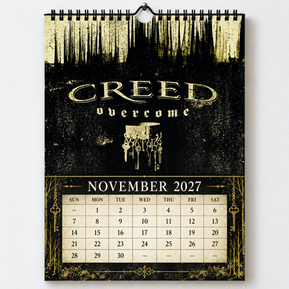 Creed 2027 Album Covers Calendar - 12 Month Hanging Wall Decor Featuring Human Clay, My Own Prison & Greatest Hits Art