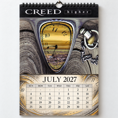 Creed 2027 Album Covers Calendar - 12 Month Hanging Wall Decor Featuring Human Clay, My Own Prison & Greatest Hits Art
