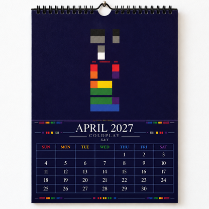 Coldplay 2027 Album Covers Calendar - 12 Month Hanging Wall Decor, Premium Music Fan Gift & Hanging Wall Decor