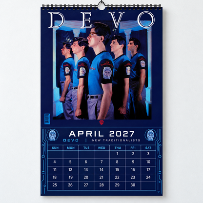 2027 DEVO Album Cover Wall Calendar – Retro 80s New Wave Music Calendar, Synth Punk Rock Band Decor, Nostalgic Gift for DEVO Fans