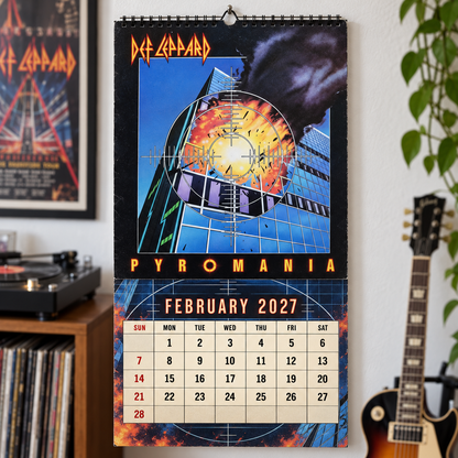 Def Leppard 2027 Wall Calendar - Album Cover Collage & Discography Art | Premium Hard Rock Fan Gift & Hanging Decor