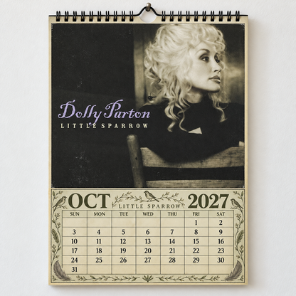 2027 Dolly Parton Album Covers Calendar – Country Music Wall Calendar, Vintage Dolly Parton Collage