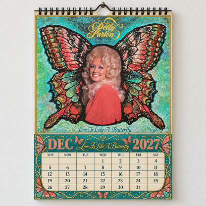 2027 Dolly Parton Album Covers Calendar – Country Music Wall Calendar, Vintage Dolly Parton Collage