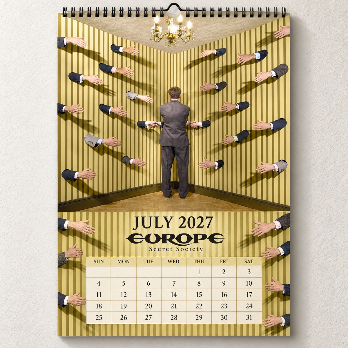 2027 Europe Band Album Cover Wall Calendar – Classic Hard Rock Music Calendar, The Final Countdown, Retro Rock Fan Gift