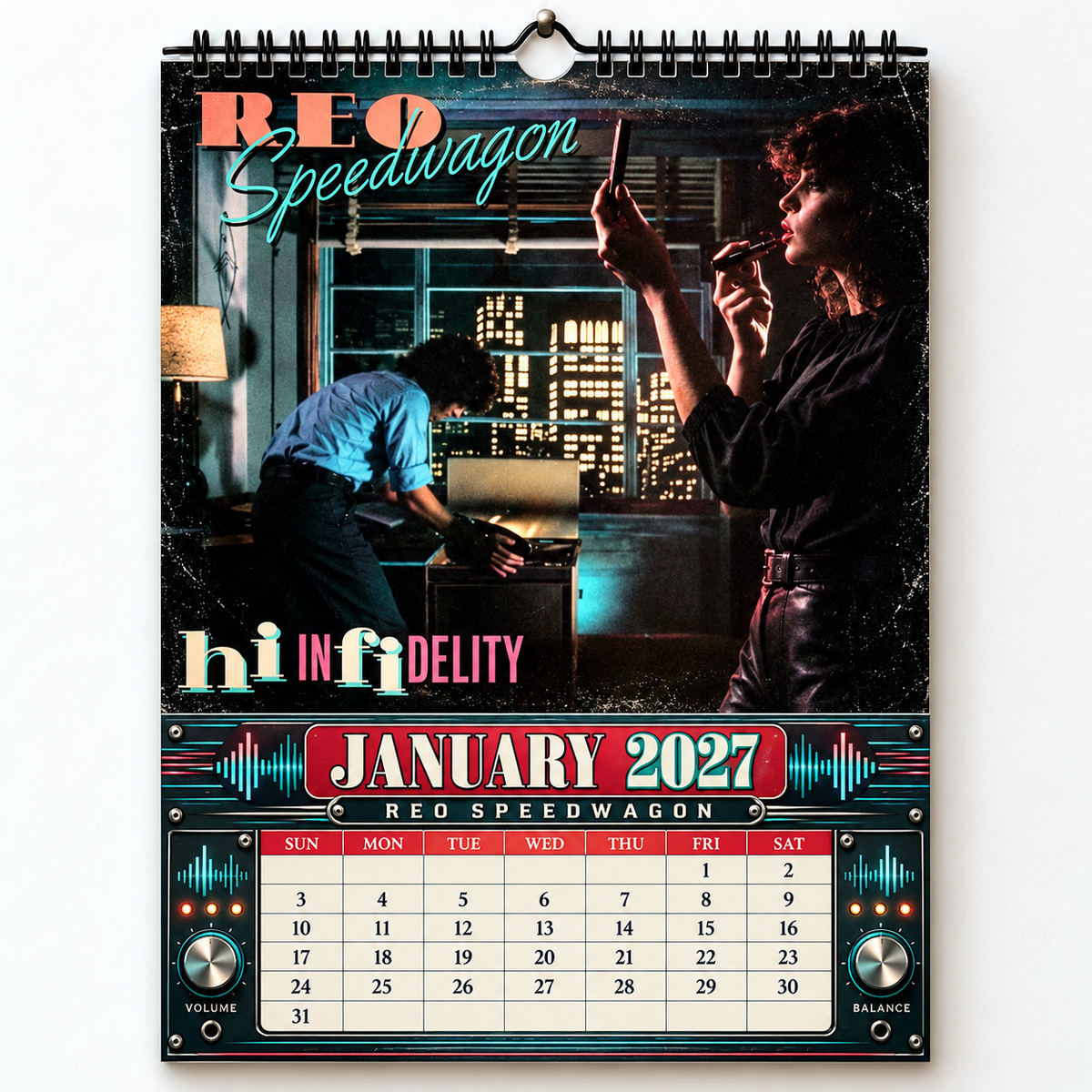 REO Speedwagon 2027 Wall Calendar - Album Cover Collage & Classic Rock Discography Art | Fan Gift & Hanging Decor