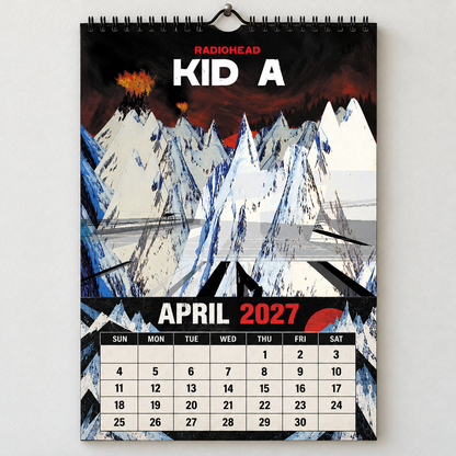 Radiohead 2027 Album Covers Wall Calendar - Alternative Rock Album Art Poster Calendar, Rock Music Fan Holiday Gift