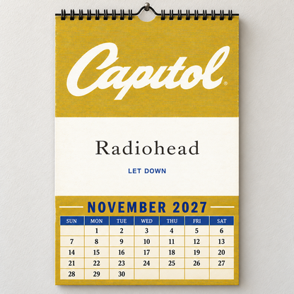 Radiohead 2027 Album Covers Wall Calendar - Alternative Rock Album Art Poster Calendar, Rock Music Fan Holiday Gift