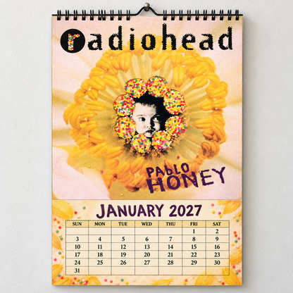 Radiohead 2027 Album Covers Wall Calendar - Alternative Rock Album Art Poster Calendar, Rock Music Fan Holiday Gift