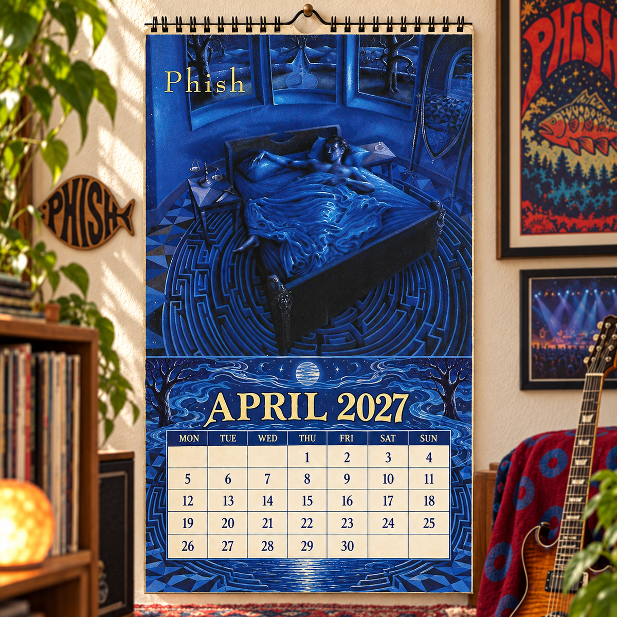 Phish Album Covers Collage Wall Calendar - 2027 A Year of Gamehendge Dreams & Endless Jams - Perfect Gift for Rock Fans