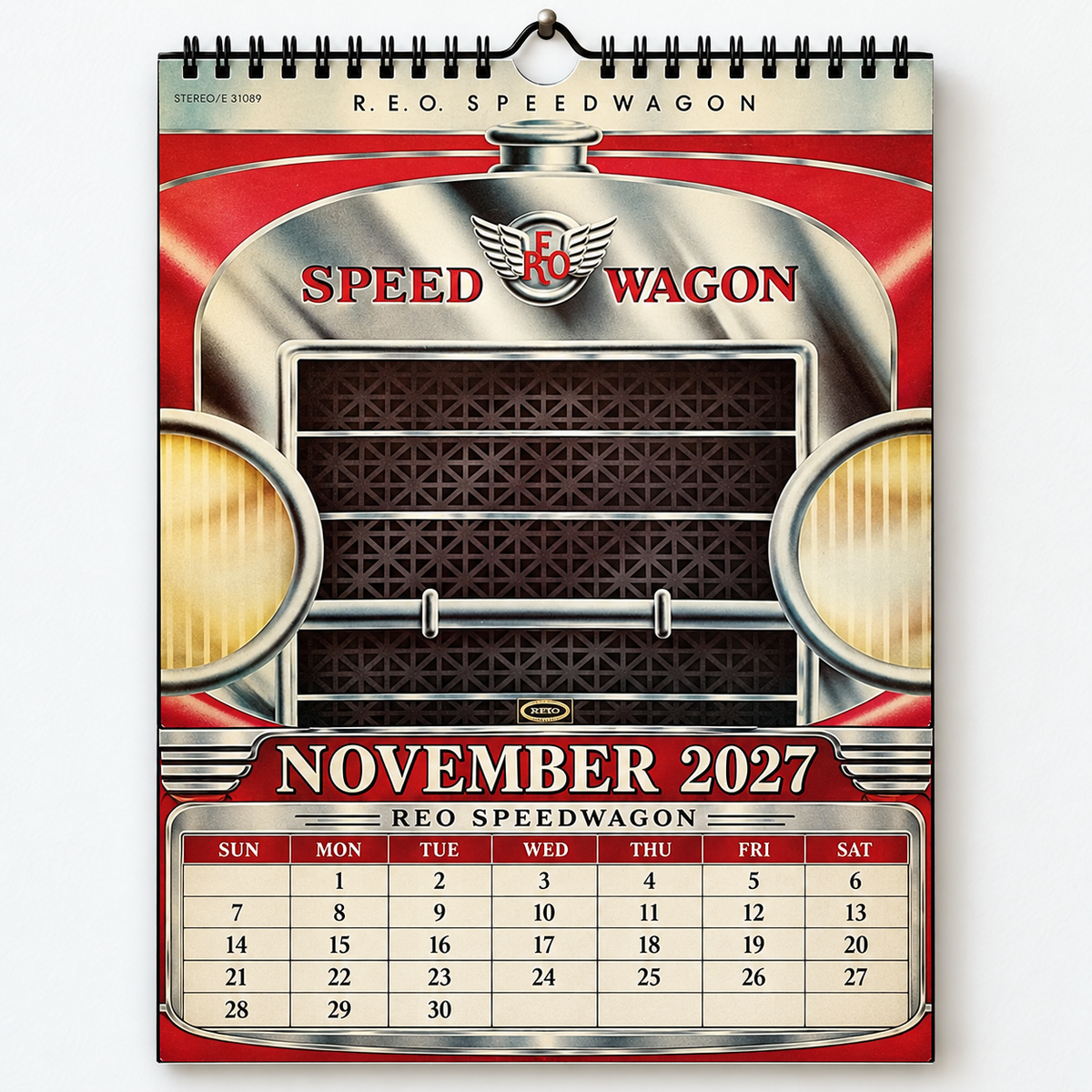REO Speedwagon 2027 Wall Calendar - Album Cover Collage & Classic Rock Discography Art | Fan Gift & Hanging Decor