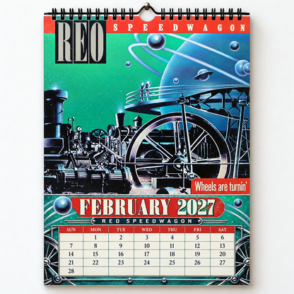 REO Speedwagon 2027 Wall Calendar - Album Cover Collage & Classic Rock Discography Art | Fan Gift & Hanging Decor