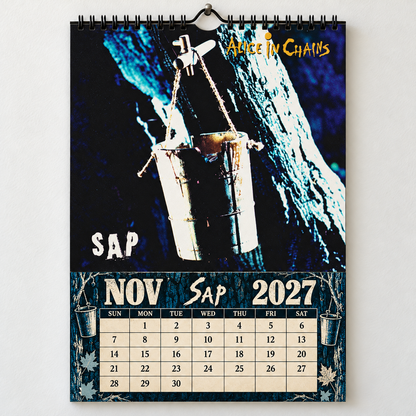 Alice in Chains 2027 Album Covers Wall Calendar - Dirt & Grunge Band Album Art Poster Calendar, Rock Music Fan Gift