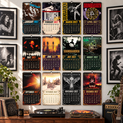 2027 Soundgarden Album Covers Wall Calendar - Spiral Bound Vintage Heavy Metal & Grunge Collector's Calendar - Unique Christmas Stocking Stuffer & Birthday Gift