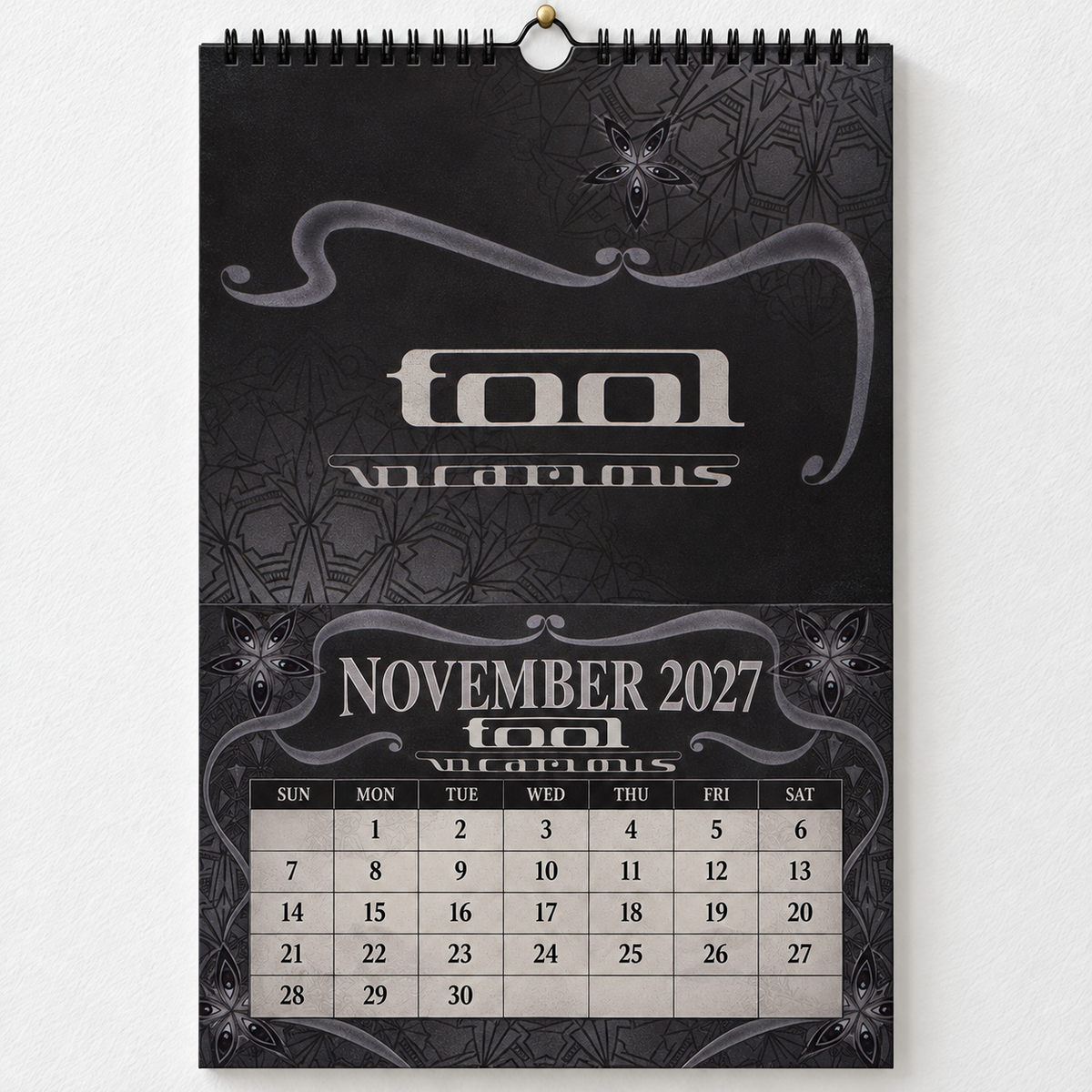 2027 Tool Album Covers Wall Calendar - Spiral Bound Vintage Psychedelic Metal Collector's Calendar - Unique Christmas Stocking Stuffer & Birthday Gift