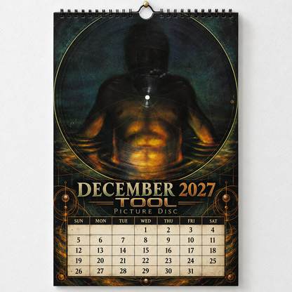 2027 Tool Album Covers Wall Calendar - Spiral Bound Vintage Psychedelic Metal Collector's Calendar - Unique Christmas Stocking Stuffer & Birthday Gift