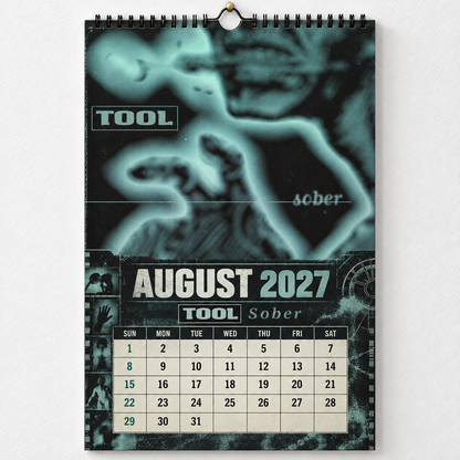 2027 Tool Album Covers Wall Calendar - Spiral Bound Vintage Psychedelic Metal Collector's Calendar - Unique Christmas Stocking Stuffer & Birthday Gift
