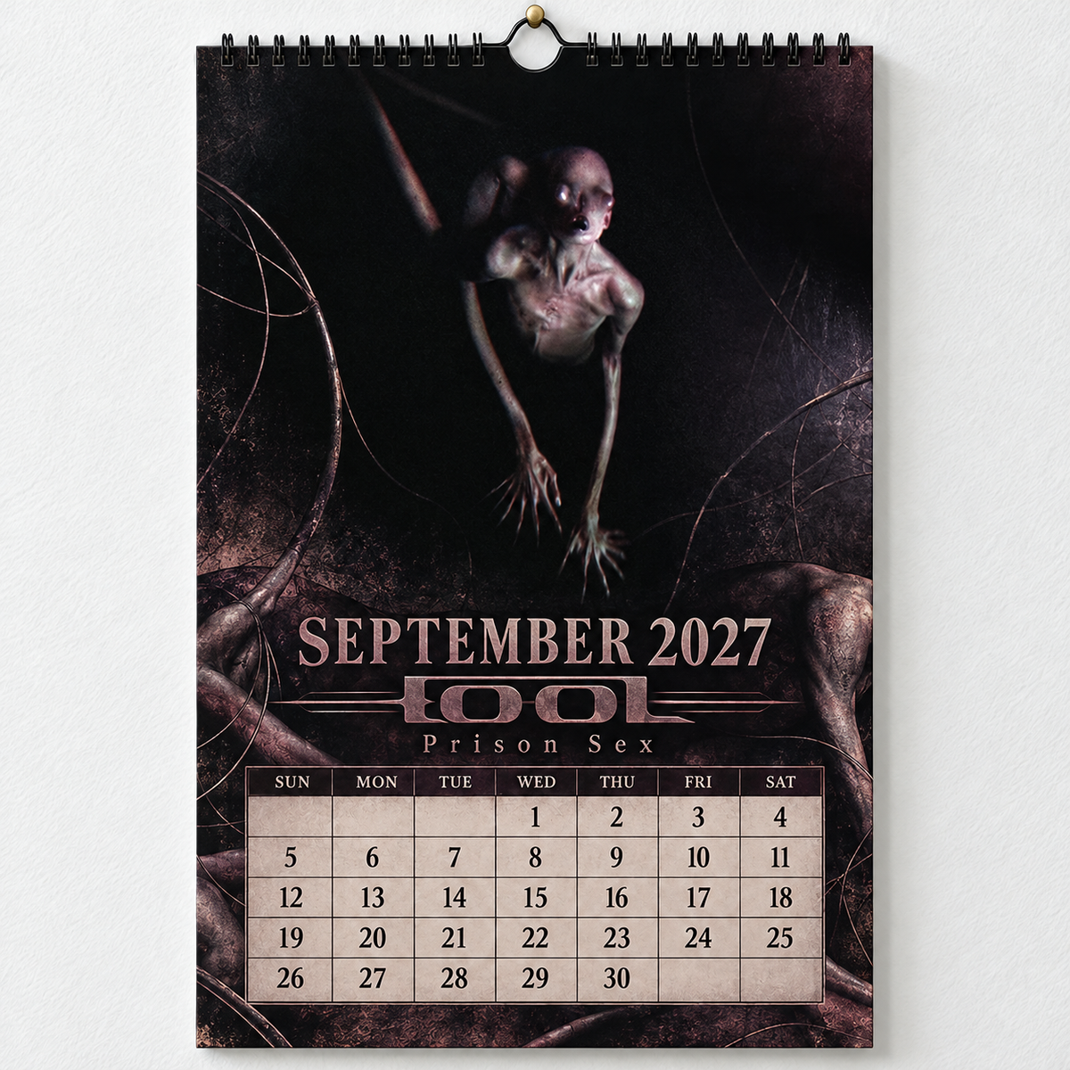 2027 Tool Album Covers Wall Calendar - Spiral Bound Vintage Psychedelic Metal Collector's Calendar - Unique Christmas Stocking Stuffer & Birthday Gift