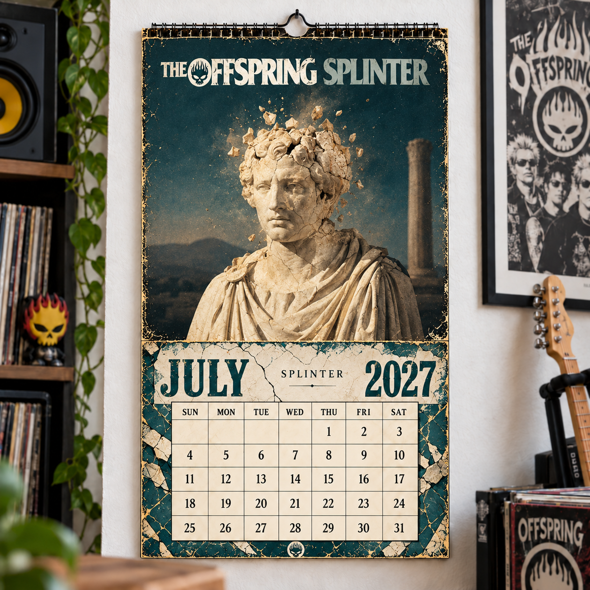 The Offspring 2027 Album Covers Music Wall Calendar - Timeless Punk Rock Classic Album Art Hanging Calendar