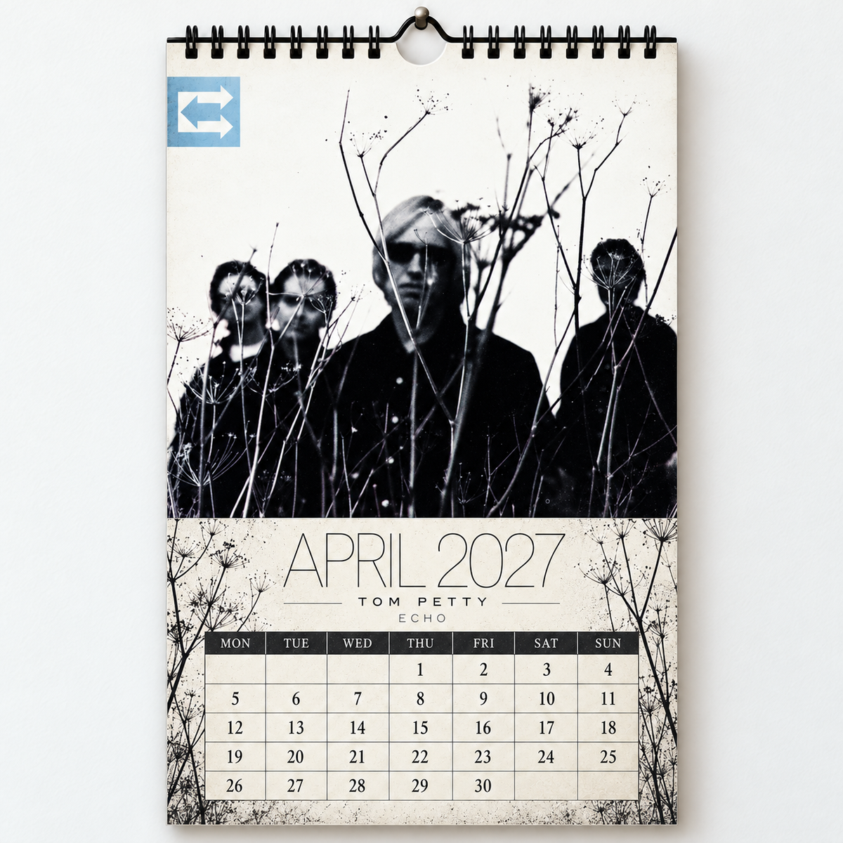 Tom Petty 2027 Wall Calendar - Album Cover Collage & Classic Rock Discography Art | Fan Gift & Hanging Decor