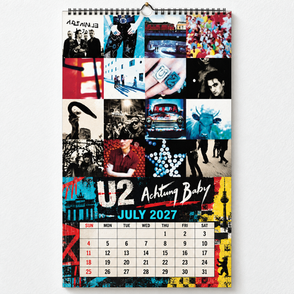 2027 U2 Album Covers Wall Calendar - Spiral Bound Vintage Alternative Rock Collector's Calendar - Unique Christmas Stocking Stuffer & Birthday Gift
