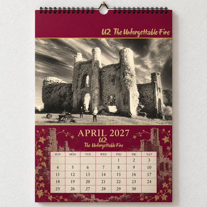 2027 U2 Album Covers Wall Calendar - Spiral Bound Vintage Alternative Rock Collector's Calendar - Unique Christmas Stocking Stuffer & Birthday Gift