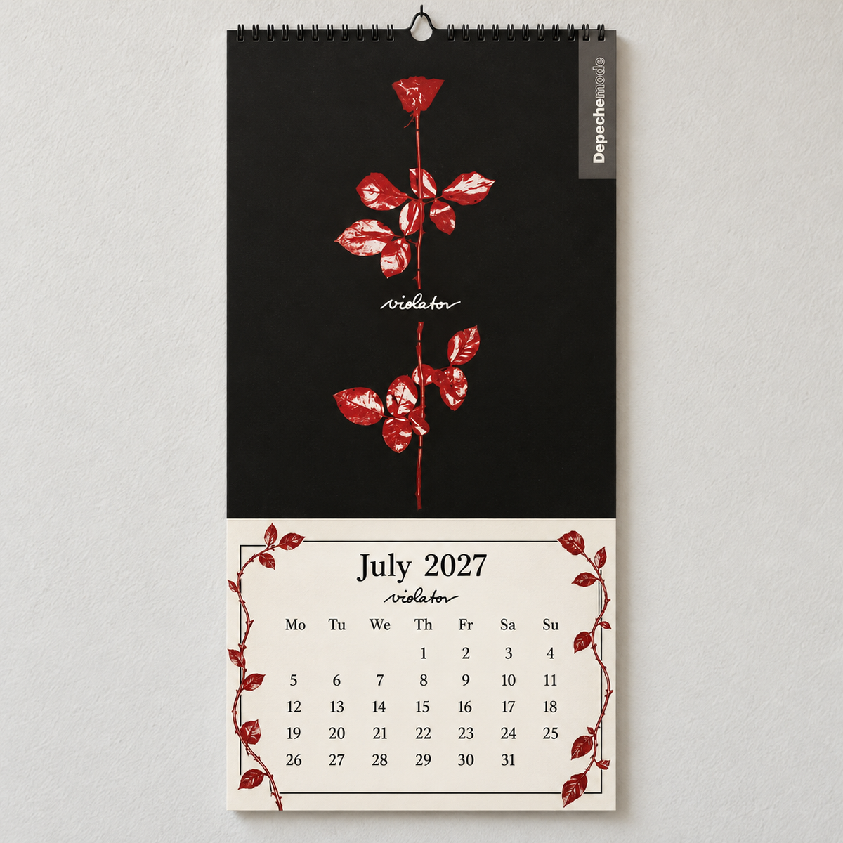 Depeche Mode 2027 Album Covers Wall Calendar - Synth Pop Album Art Poster Calendar, Rock Music Merchandise Fan Holiday Gift
