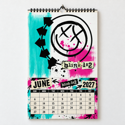 Blink-182 2027 Album Covers Wall Calendar - Pop Punk Album Art Poster Calendar, Rock Music Merchandise Fan Holiday Gift