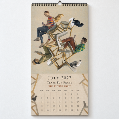 2027 Tears for Fears Album Covers Wall Calendar - Spiral Bound Vintage British New Wave Collector's Calendar - Unique Christmas Stocking Stuffer & Birthday Gift