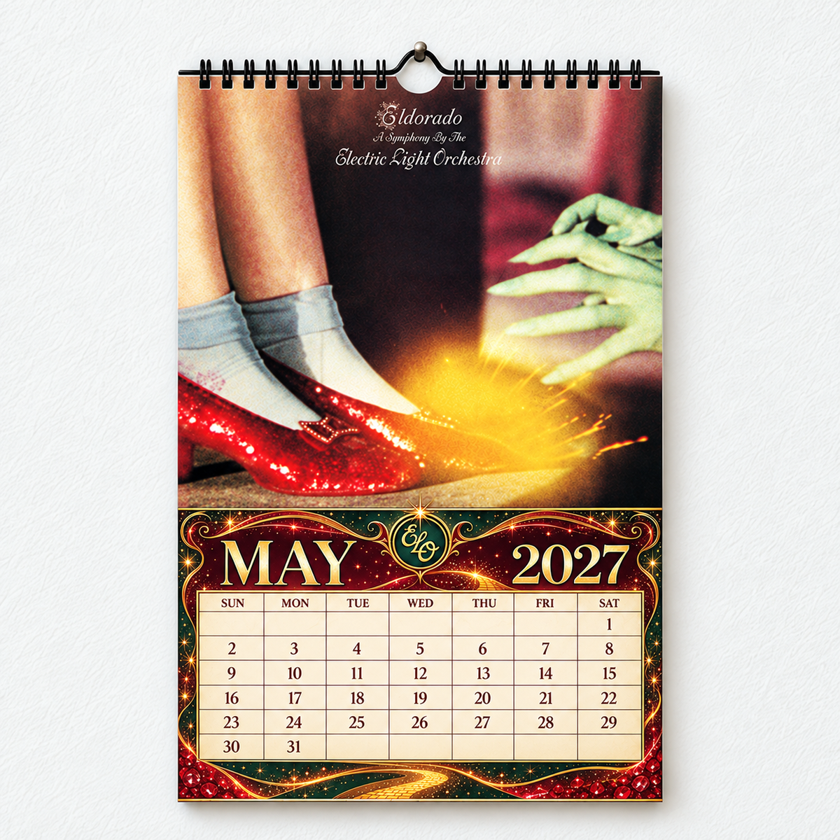 2027 Electric Light Orchestra ELO Album Cover Wall Calendar – Vintage Classic Rock Music Calendar, Jeff Lynne Fan Gift