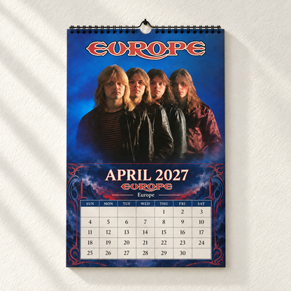 2027 Europe Band Album Cover Wall Calendar – Classic Hard Rock Music Calendar, The Final Countdown, Retro Rock Fan Gift