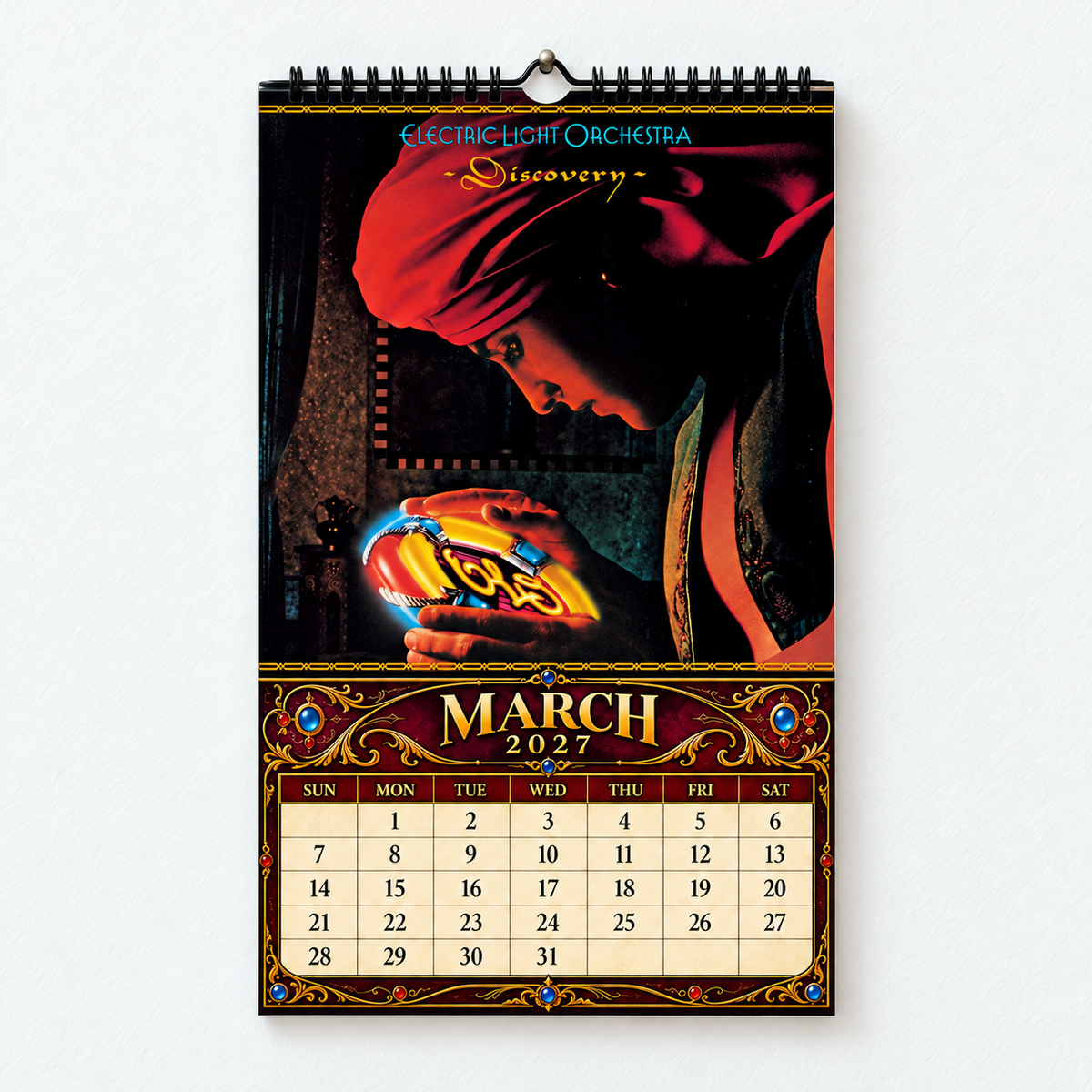 2027 Electric Light Orchestra ELO Album Cover Wall Calendar – Vintage Classic Rock Music Calendar, Jeff Lynne Fan Gift