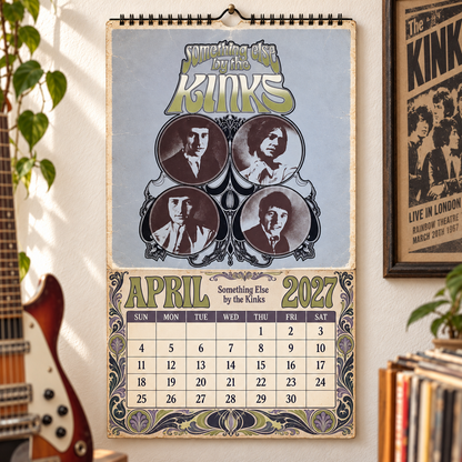 The Kinks 2027 Album Covers Music Wall Calendar - Timeless British Invasion Classic Album Art Hanging Calendar